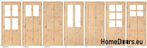 Porte à la chambre pin bois noué GAZDA 60/70/80/90 Porte à la chambre pin bois noué GAZDA 60/70/80/90