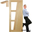 Portes en bois brut avec cadre STOLGEN TK4 60/70/80/90