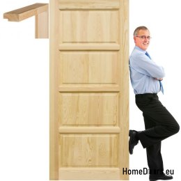 Porte en bois avec cadre manhattan TR1 60/70/80/90