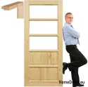 Porte de chambre en pin avec cadre STOLGEN TS4 60/70/80/90