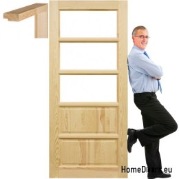 Porte de chambre en pin avec cadre STOLGEN TS4 60/70/80/90