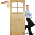 Portes en pin brut avec cadre STOLGEN TP2 60/70/80/90