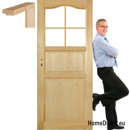 Portes en pin brut avec cadre STOLGEN TP2 60/70/80/90