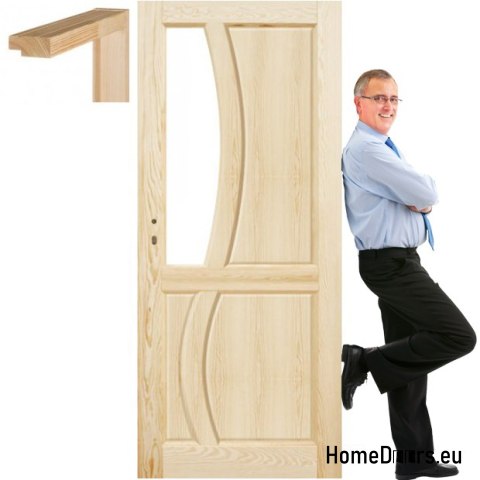 Portes en bois brut avec cadre STOLGEN RN2 60/70/80/90