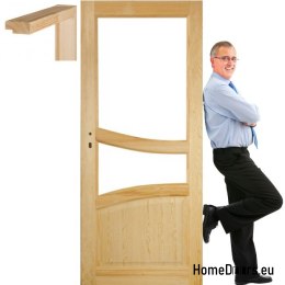 Portes en bois brut avec cadre STOLGEN SL4 60/70/80/90