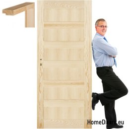 Portes en bois en pin cadre STOLGEN NV1 60/70/80/90