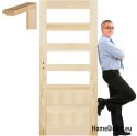 Portes en pin brut avec cadre STOLGEN NV5 60/70/80/90