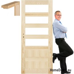 Portes en pin brut avec cadre STOLGEN NV5 60/70/80/90