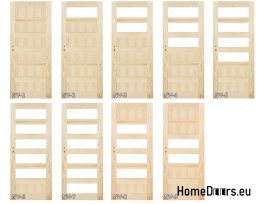 Portes en pin brut avec cadre STOLGEN NV5 60/70/80/90