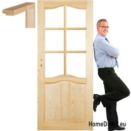 Portes en pin de chambre avec cadre STOLGEN DT3 60/70/80/90