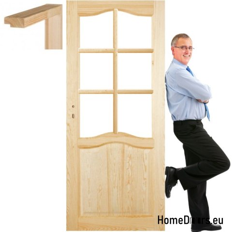 Portes en pin de chambre avec cadre STOLGEN DT3 60/70/80/90