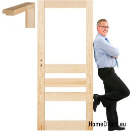 Portes en pin brut avec cadre STOLGEN CR2 60/70/80/90