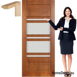 Porte en bois avec cadre coloré TO7 60
