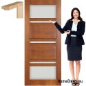 Porte en bois avec cadre laqué TO6 60