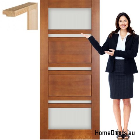 Porte en bois avec cadre laqué TO6 60