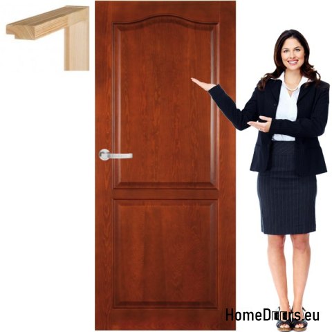 Porte en bois avec cadre laqué TP1 60