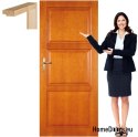 Porte en bois avec cadre couleur TM1 80