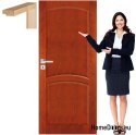 Porte en bois avec cadre couleur VN1 90