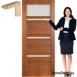 Portes en bois avec cadre en verre coloré TO2 90