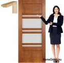 Portes en bois avec cadre en verre coloré TO7 90