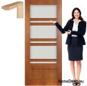 Portes en bois avec vernis à cadre en verre TO4 80
