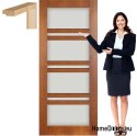 Portes en bois avec vernis à cadre en verre TO5 80