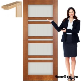 Portes en bois avec vernis à cadre en verre TO5 80