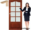 Portes en bois avec vernis à cadre en verre TP4 90