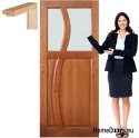 Cadre de porte en bois vernis coloré RN8 90