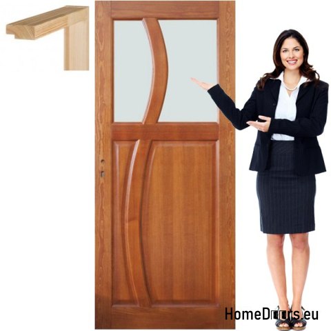 Cadre de porte en bois vernis coloré RN8 90