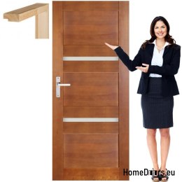 Cadre de porte en bois vernis coloré RV1 80