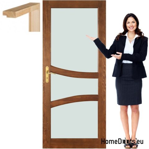 Cadre de porte en bois laque en verre SL5 90