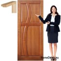 Portes en bois avec cadre couleur vernis RN5 60