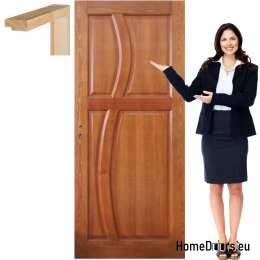 Porte en bois avec cadre couleur complet RN5 90