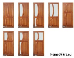 Porte en bois avec cadre en verre coloré RN6 70
