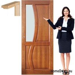 Portes en bois avec cadre vernis couleur RN2 60