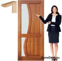 Porte en bois avec cadre laqué RN3 90