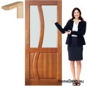 Porte en bois avec cadre laqué RN4 80
