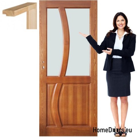 Porte en bois avec cadre laqué RN4 80