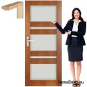 Porte en bois avec cadre laqué RV4 80