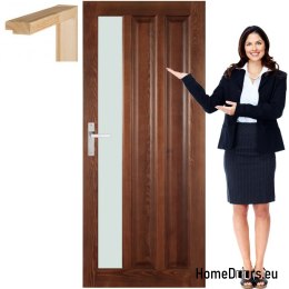 Portes cadre bois verre coloré OM4 80