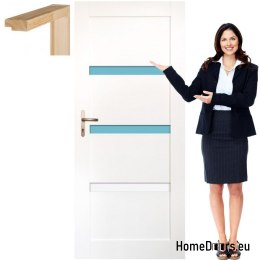 Porte en bois avec cadre couleur verre OV2 60