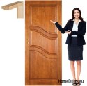 Porte en bois avec cadre coloré complet PS1 80