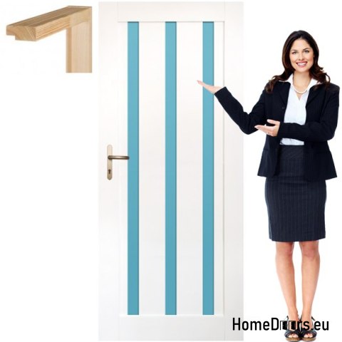 Portes en bois avec cadre en verre ver OV5 60