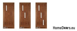 Porte en bois avec cadre en verre couleur MS3 60