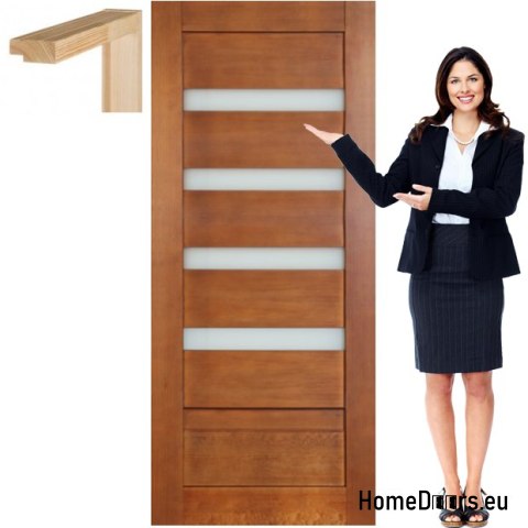Porte en bois avec cadre couleur MG15 80