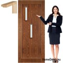 Porte en bois avec cadre laqué MS2 80