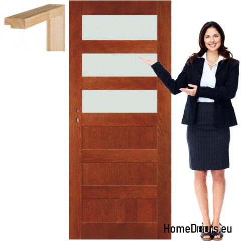 Porte en bois avec cadre laqué NV4 60