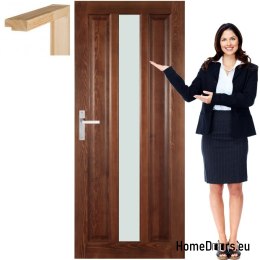 Portes en bois avec cadre en verre coloré OM2 80