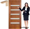 Portes en bois avec cadre en verre laqué MG14 60